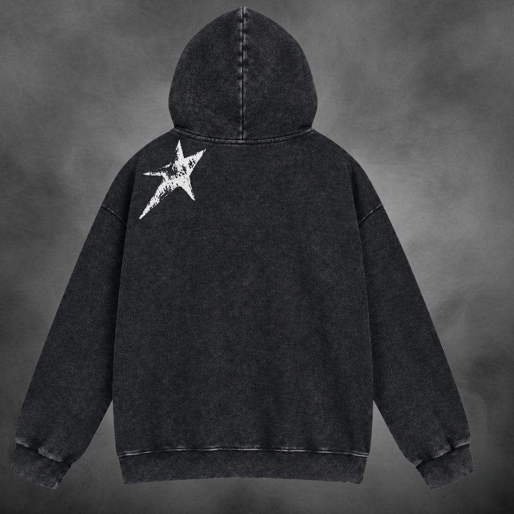 DIO Zipup V1 in washed black, back view