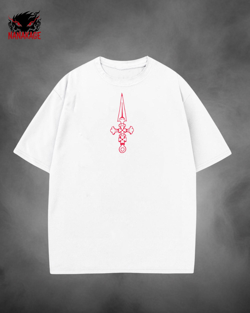 Black acid-wash oversized t-shirt with Hunter X Hunter anime graphic print.