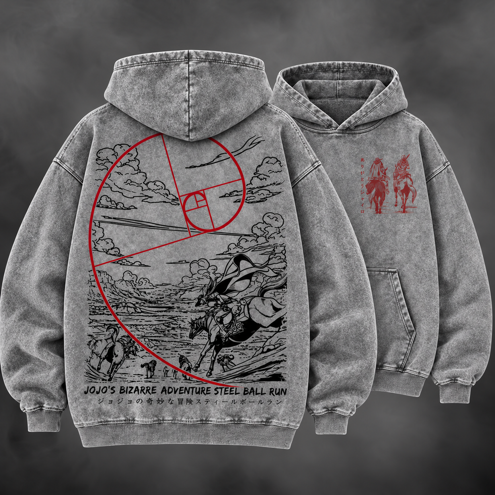Johnny X Gyro Hoodie V3 in gray, front and back views