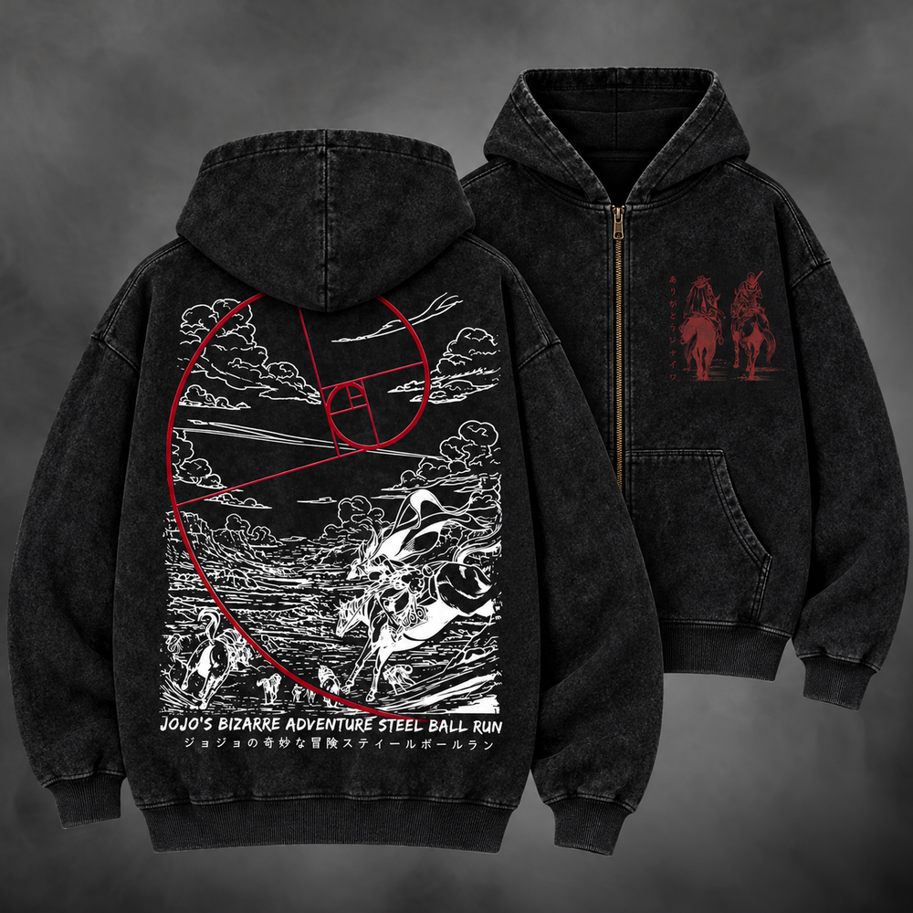 Johnny X Gyro Zipup V3 in black, front and back views