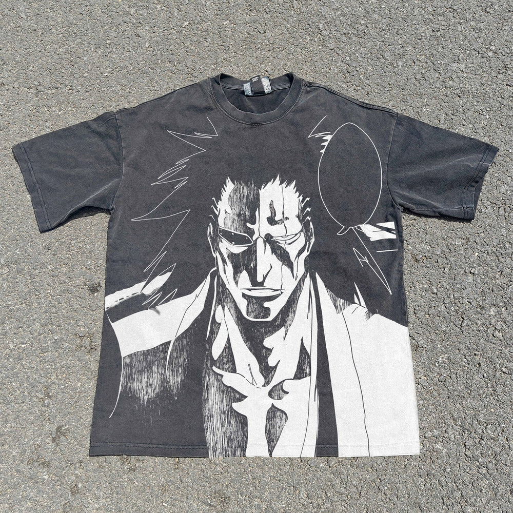 Kenpachi Zaraki Bleach all-over-print shirt front — NANAKAGE