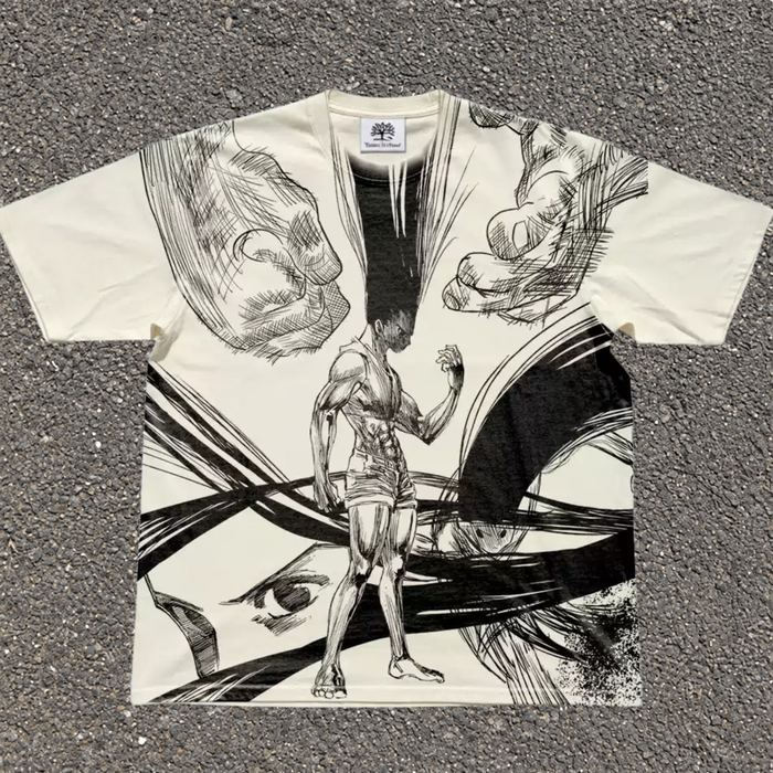 Adult Gon Transformation All Over Print in cream, front artwork