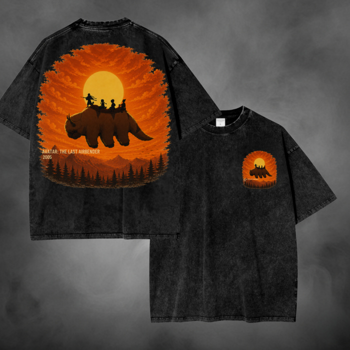 Gaang Sunset V1 Avatar The Last Airbender t-shirt in black