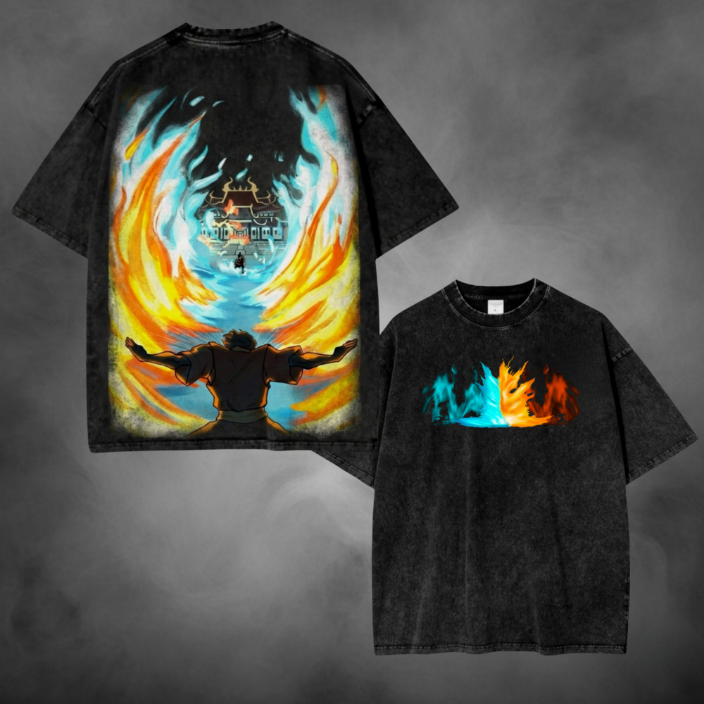 Zuko Dual Flame V1 Avatar The Last Airbender t-shirt in black