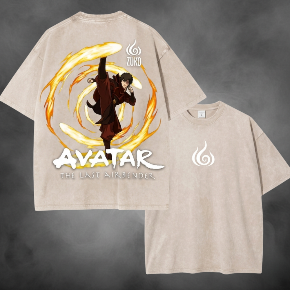 Zuko Firekick V1 Avatar The Last Airbender t-shirt in sand