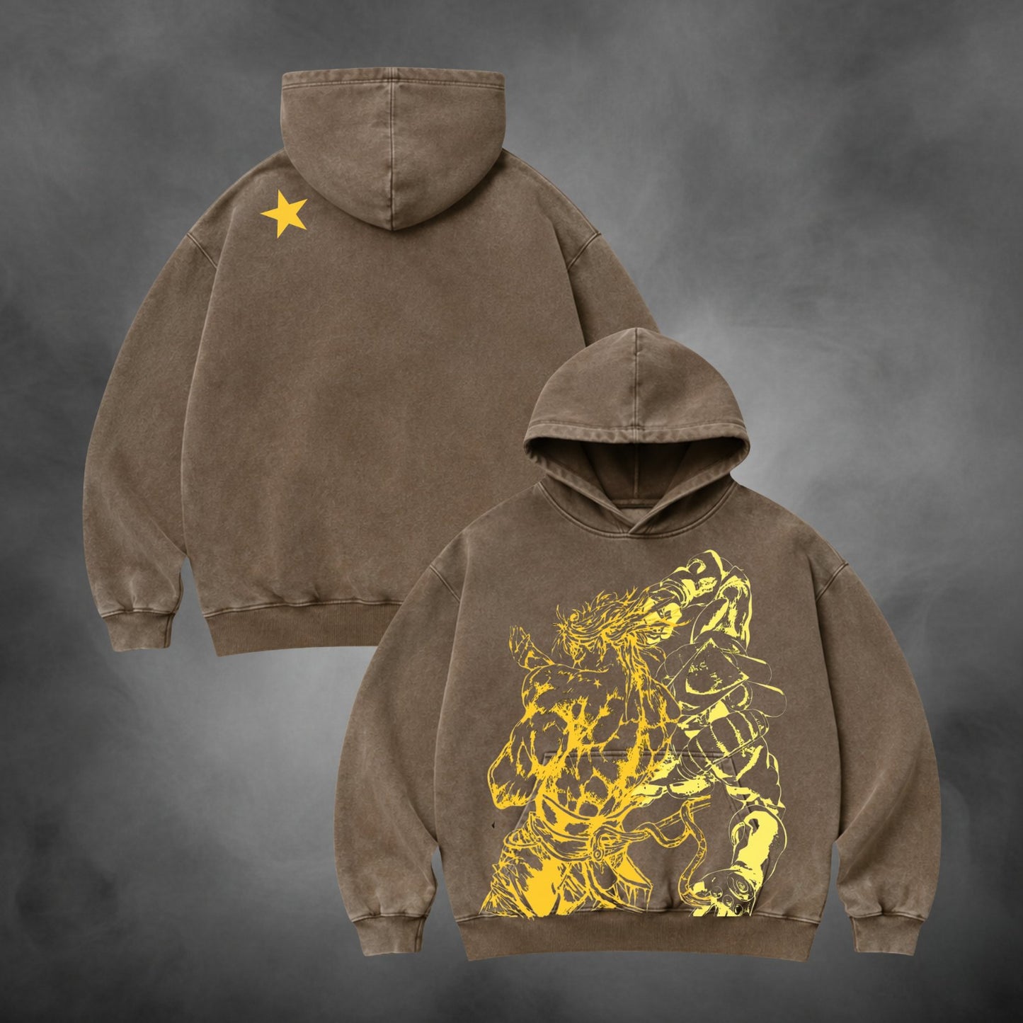 Golden Battle Hoodie V1 front and back