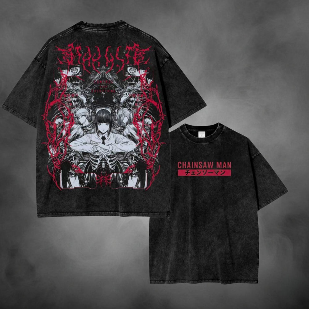 Acid-wash oversized t-shirt with Star Cult Tee streetwear graphic print.