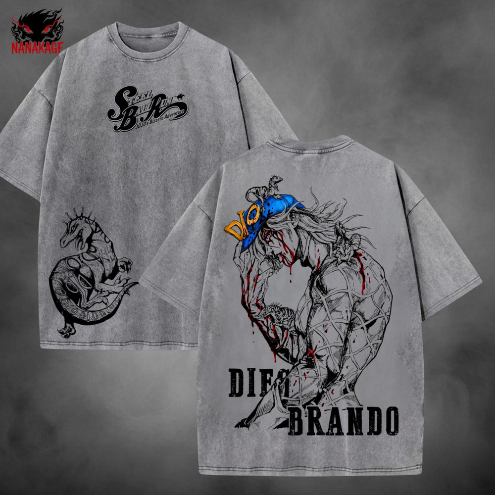 Gray acid-wash Diego Brando V1 tee