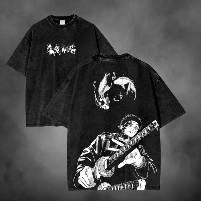Chihiro Kagurabachi manga oversized graphic tee white — NANAKAGE