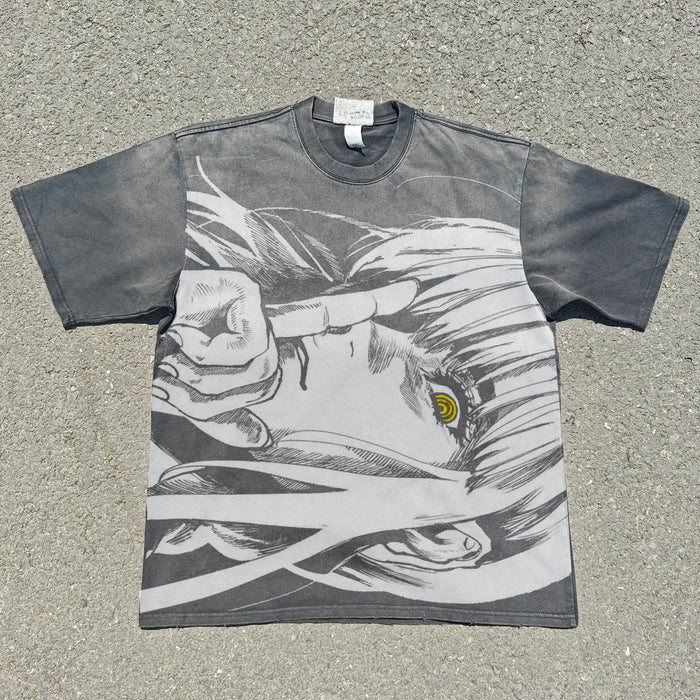 Makima Chainsaw Man acid-wash oversized graphic tee — NANAKAGE