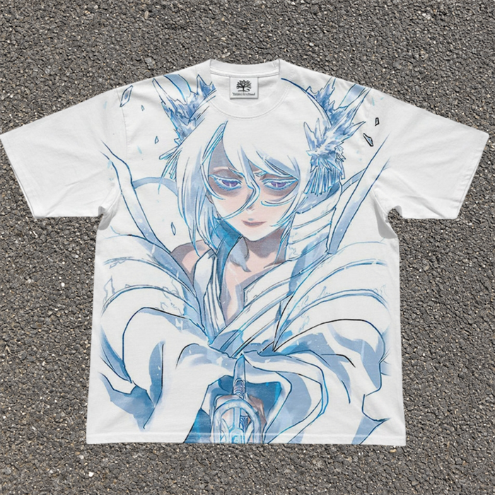 Rukia Ice Portrait All Over Print in white, front artwork