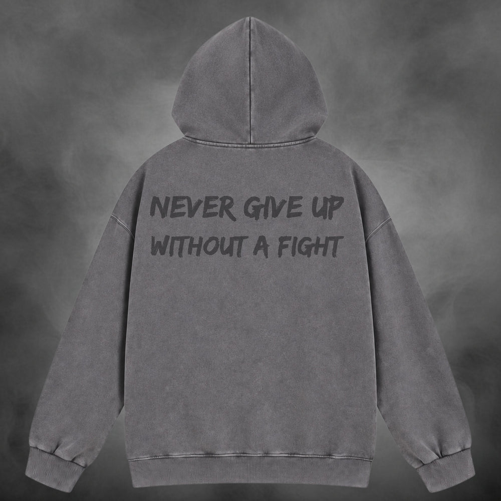 Zuko Zipup V1 in washed gray, back view